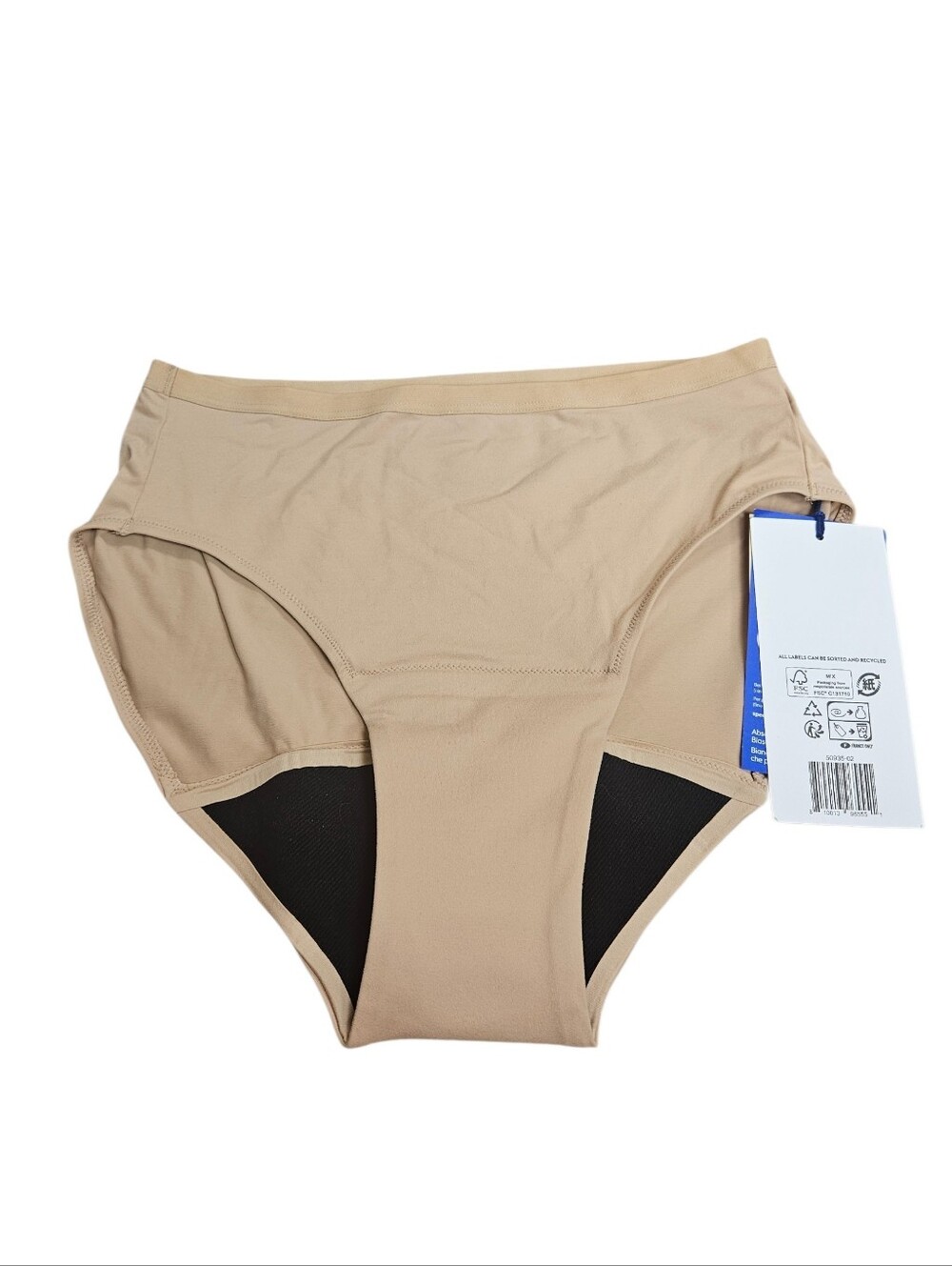 Speax by Thinx French Cut Bladder Period Postpartum Underwear Panties Beige L
